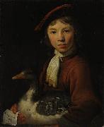 Jacob Gerritsz. Cuyp A Boy with a Goose Norge oil painting reproduction